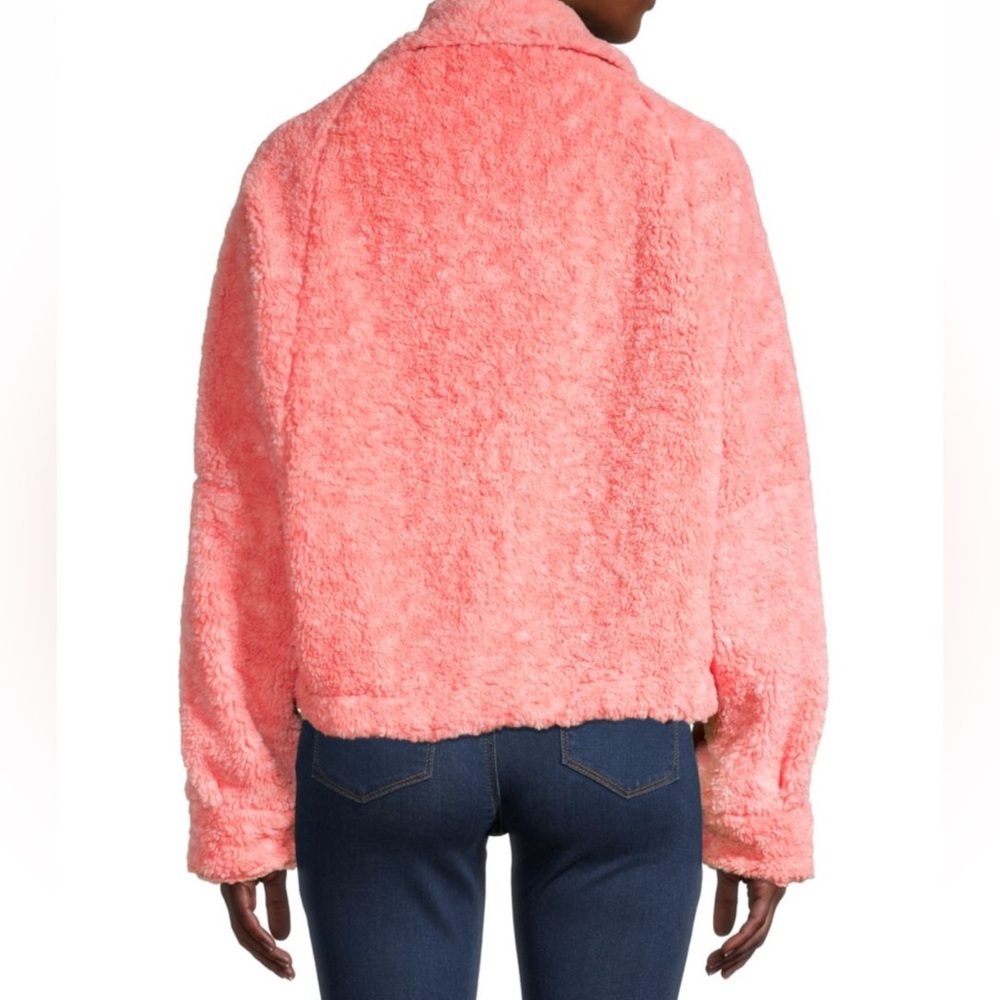 We The Free Pink Teddy Jacket Cropped Fuzzy - Picture 2 of 5